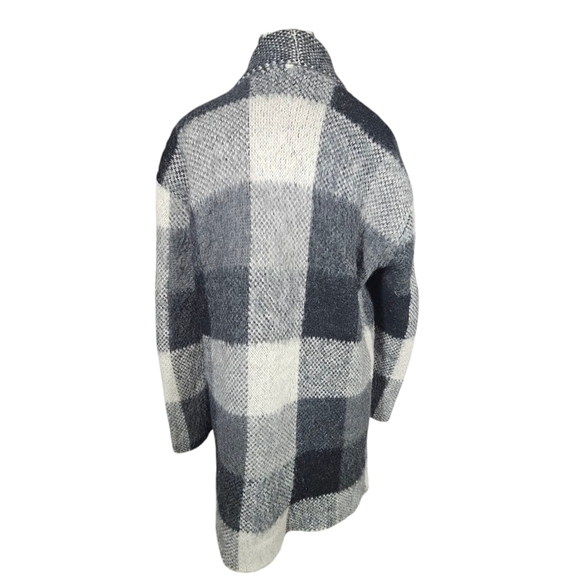 American Eagle Outfitters Oversized Plaid Cardigan Sweater Coat XS-S - Picture 3 of 5